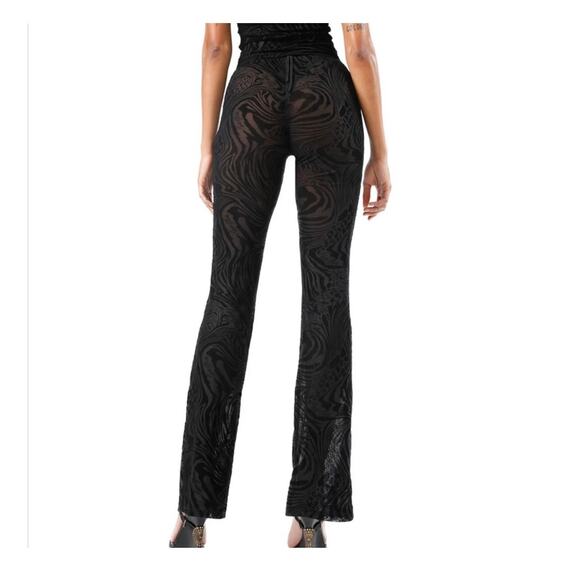 I.AM.GIA Annihya Pant Amina Top Black Animal Print Burnout Sexy 2 Piece Set S - Picture 3 of 16